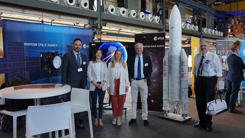 Stand der ESA Europäische Weltraumorganisation ESA