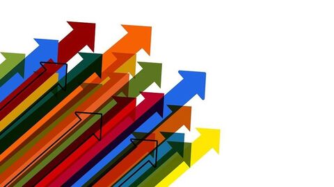 Pfeile, die nach rechts oben zeigen