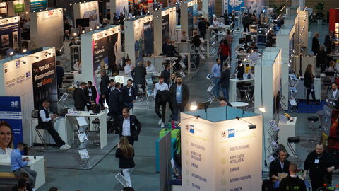 Vogelperspektive Messestände W3+FAIR Vogelperspektive über die Messestände der W3+FAIR